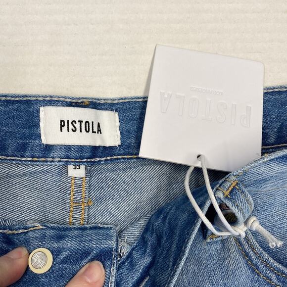 Devin Shorts by Pistola hide rose mom cut off size 33 (b18) - Picture 6 of 10